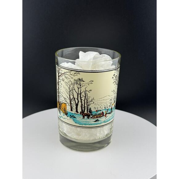 Arby's Collector Series Rocks Glass - Winter in the Country - Picture 1 of 5